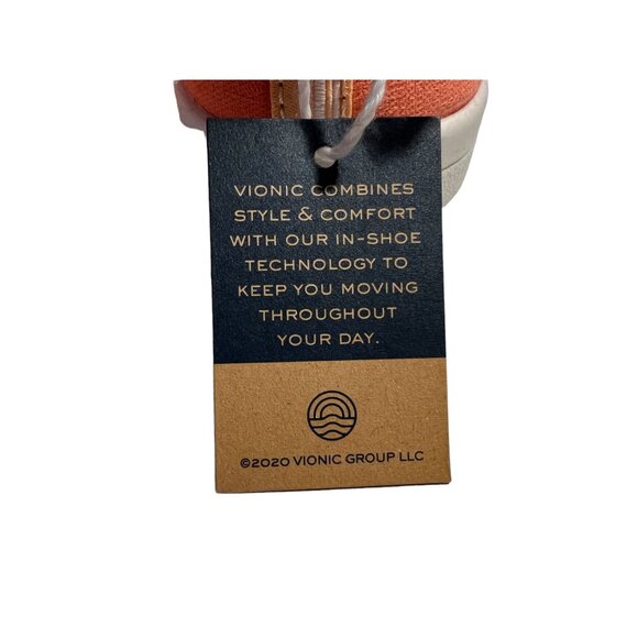 Vionic Beach Marshall slip on shoes Peach Salmon Size 5  NEW with Tags - Picture 3 of 8